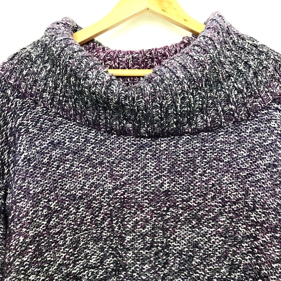 American Eagle Purple cowl neck chunky sweater - Picture 4 of 8